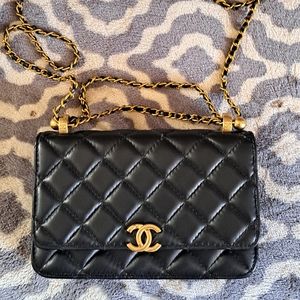 Chanel shoulder wallet purse
